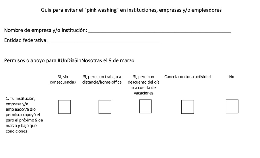 Para evitar el #pinkwashing, con miras al paro 9M