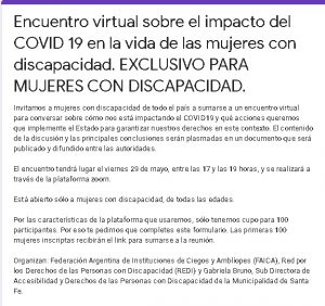 Encuentro virtual sobre el impacto del COVID 19 en la vida de las ...
