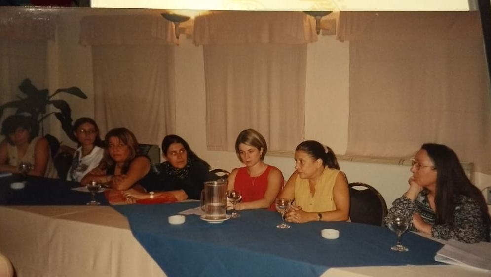 Hoy RIMA cumple 20 años. En 2004 Susana Bartolomé., Gabriela Adelstein, Claudia Anzorena, Liliana Pauluzzi Basia Gil, Irene Ocampo y Natalia Bolcatto