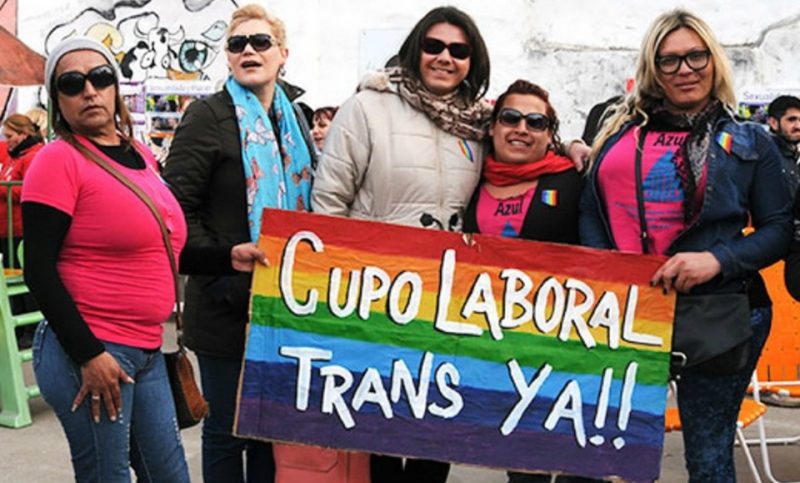 Ley de cupo e inclusión laboral travesti trans 
