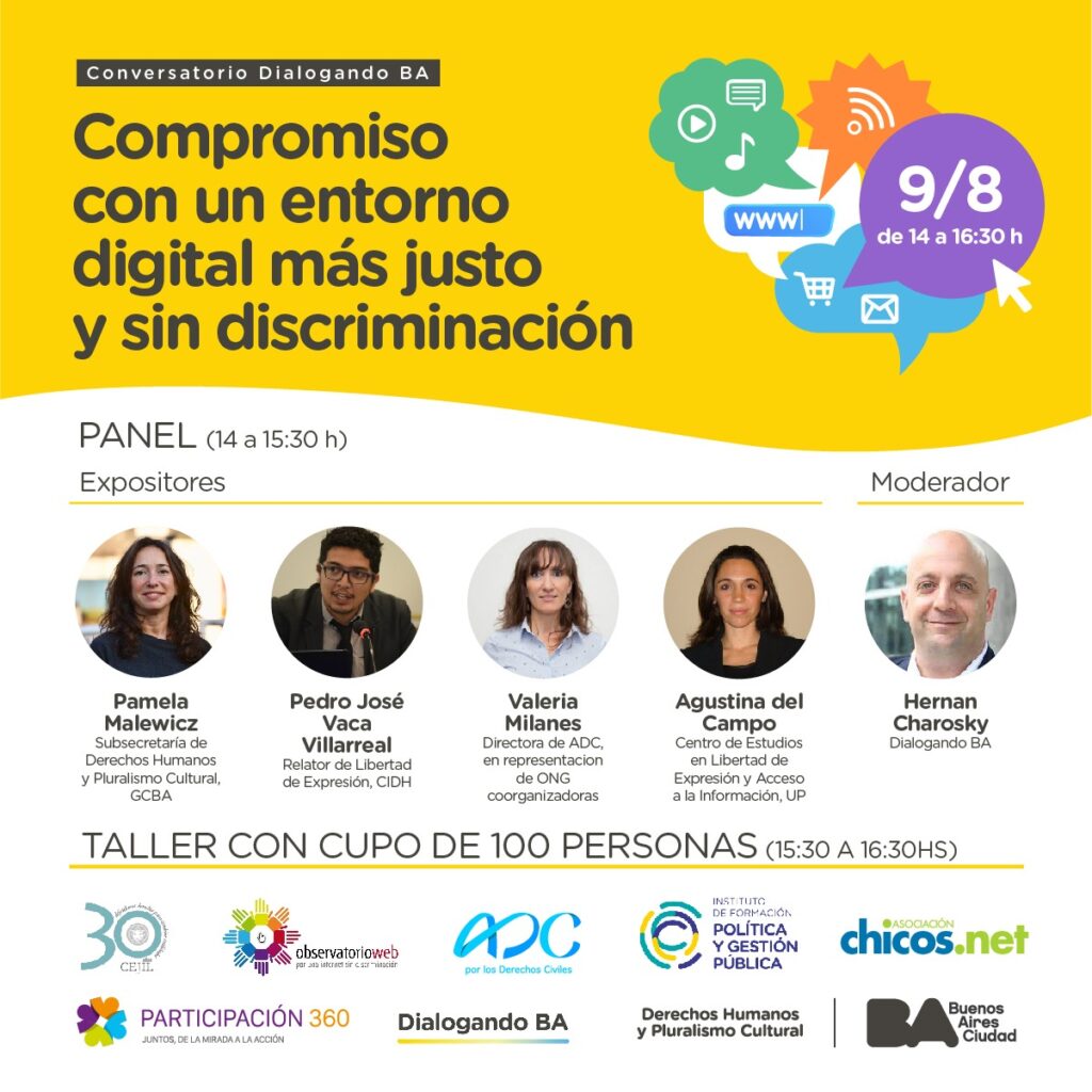 Conversatorio “Compromiso con un entorno digital más justo y sin discriminación”